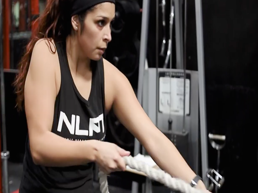 Member training at a Placentia personal training gym to support a physically demanding career